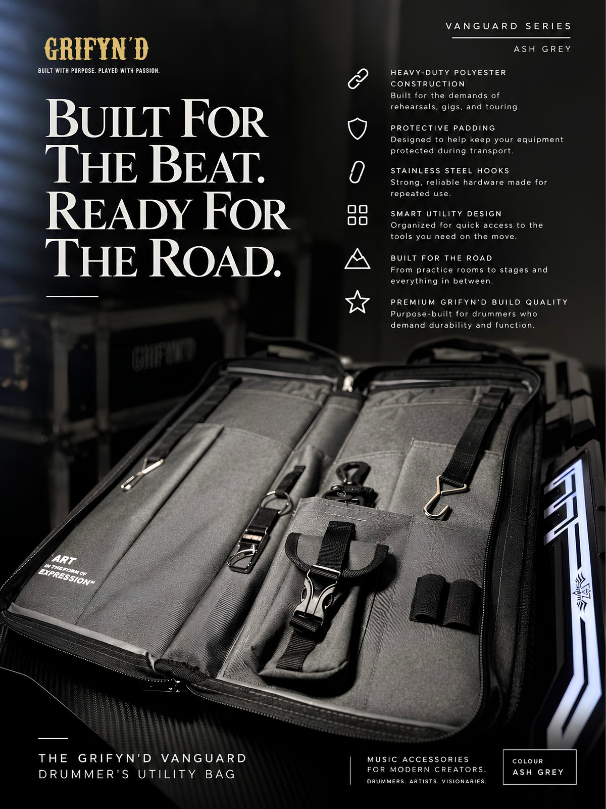 Grifyn'd Drummer's Utility Bag - Vanguard series