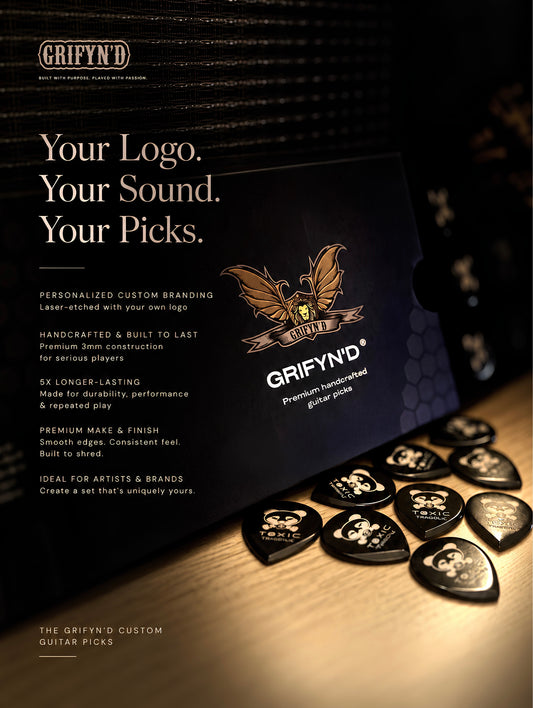 Grifyn'd Premium Handcrafted Guitar Picks (Custom series)